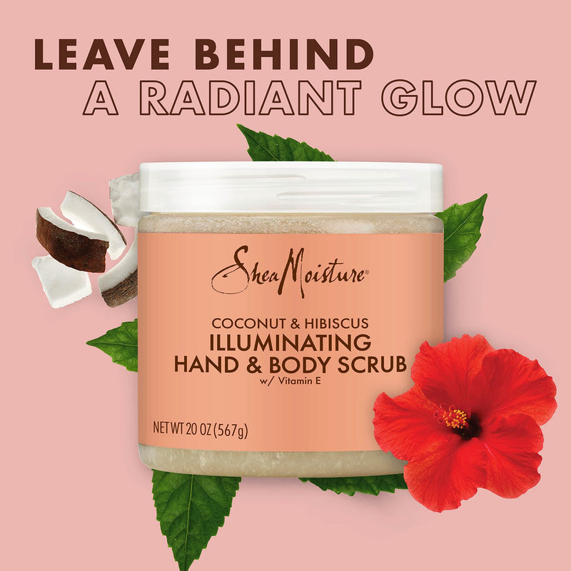 SheaMoisture Body Scrub for Dull Skin Illuminating Coconut and Hibiscus Cruelty-Free Skin Care 20 oz - BeesActive Australia