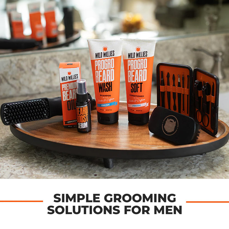 Wild Willies Beard Growth Vitamins - Natural BioSitol ASX Complex Beard Growth Supplements for Men - 60 Capsules Anti Hair Loss Pills - Supplement for Fuller Thicker Beard Support, Prevent Itchiness Beard Growth Supplement
