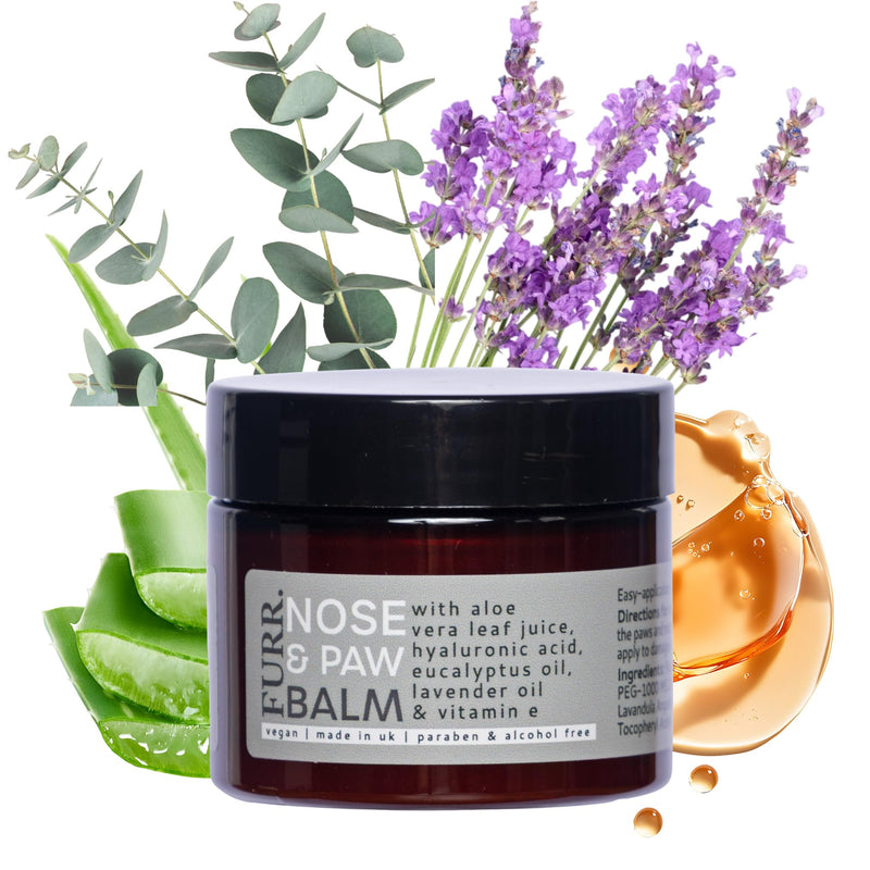 FURR Paw & Nose Balm for Dogs 2 x 50ml, Lick-Safe, Natural Healing & Hydration for Dry Noses & Cracked Paws, Aloe Vera, Hyaluronic Acid & Vitamin E, UK Made