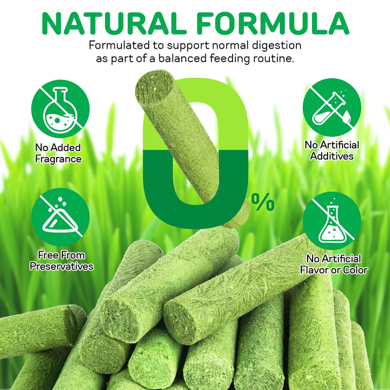 ISUNRISE 60g/2.12oz Cat Grass Sticks, Delicious Freeze-Dried Cat Grass Treats Edible Cats Chew Toy Kitten Snacks for Hairball Removal and Teeth Cleaning 2.12 Ounce (Pack of 1)