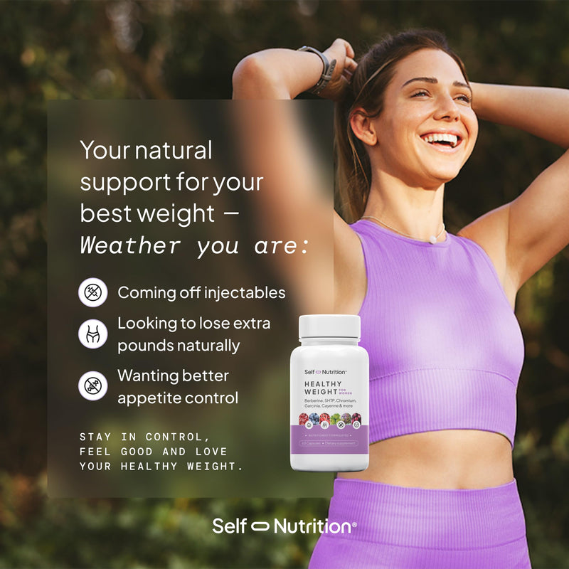 SELF NUTRITION Healthy Weight Loss Supplement for Women - Third-Party Tested - Appetite and Craving Control, Fat Burner, Weight Loss Supplement, Metabolism and Mood Booster - Made in USA, 60 Capsules