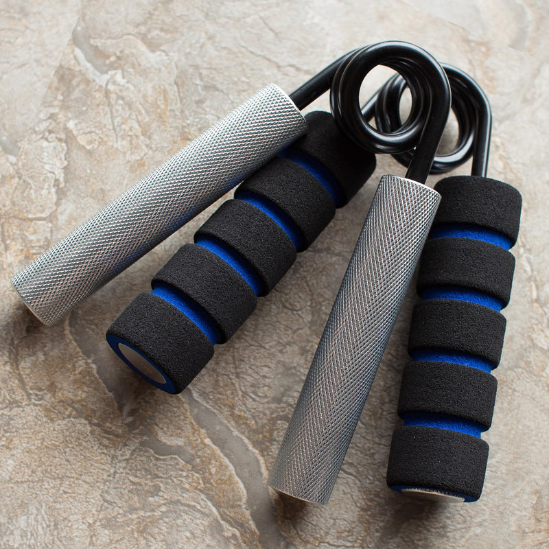 Grip Strength Trainer, Metal Non-Slip Grip,Heavy Duty Grip Strengthener,Wrist Forearm and Hand Exerciser Silver-6pcs