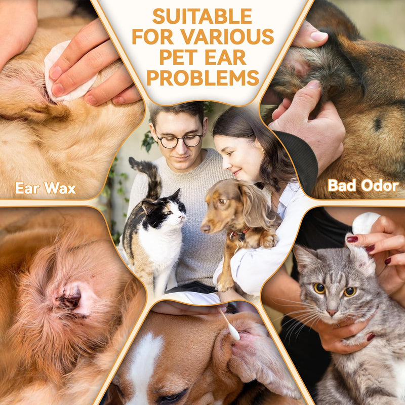 prowithlin Ear Cleaner Dogs (120 ml) - Removes wax and odors, stops head shaking and scratching - Gentle ear drops for dogs - Ear cleaner for all cats and dogs - BeesActive Australia
