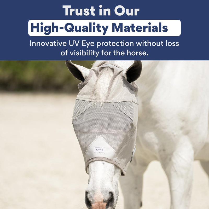 Horse Fly Mask Without Ears, Built-in Visor Breathable Lightweight Horse Fly Mask, 95% UV Eye Protection Horse Supplies, UV Fly Mask for Horses - BeesActive Australia