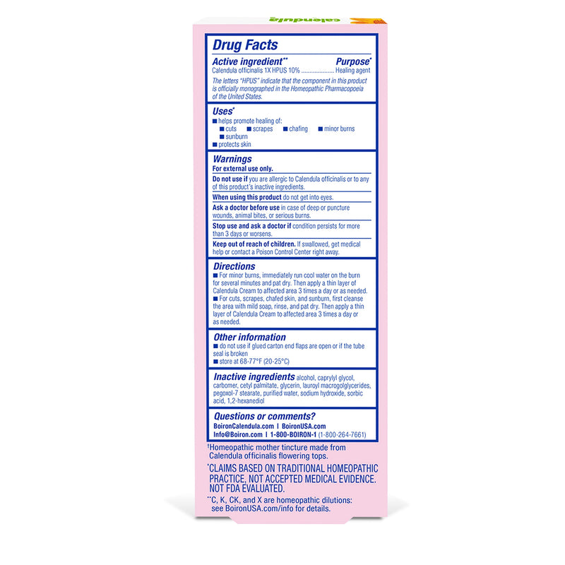 Boiron Calendula Cream for Relief from Rashes, Skin Irritations, Razor Burn, Insect Bites, or Sunburns - Non-Greasy and Fragrance-Free - 5 oz (2 Pack of 2.5 oz) 5 Ounce