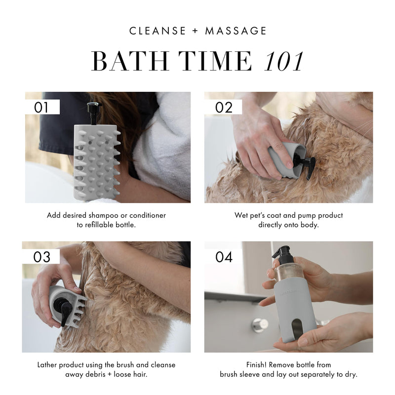 Tweezerman Dog and Cat Pet Shampoo and Conditioner Bath Brush - BeesActive Australia