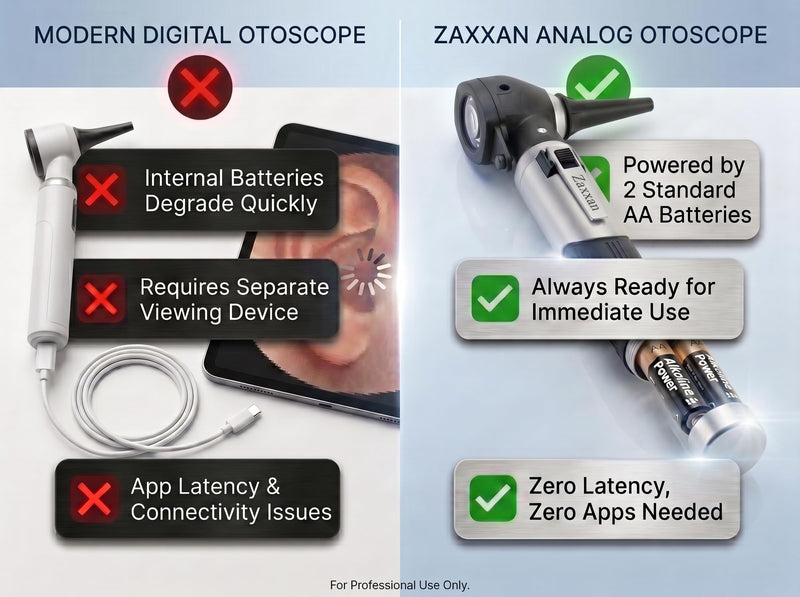 Professional Otoscope – High-Clarity Optical Ear Scope for Home Use, Infections & Canal Exams | Easy for Parents, Students & Clinicians | Includes Specula Kit & Protective Travel Pouch Soft Pouch
