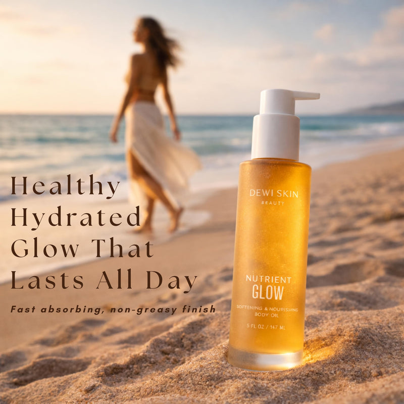 Nutrient Glow Body Oil – Lightweight Body Oil with Camellia, Squalane & Vitamin C – Fast-Absorbing Oil for Soft, Radiant-Looking Skin – 5 fl oz