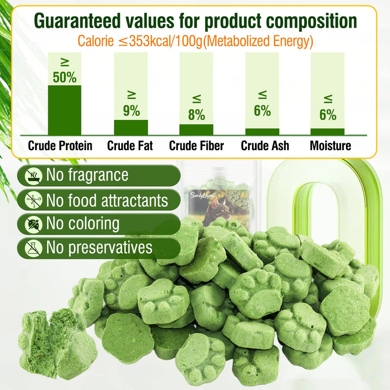 Freezed Drying Cat Grass Treats, Cat Grass Teething Sticks Cats Snacks for Hairball Removal and Dental Care Cat Grass-50g