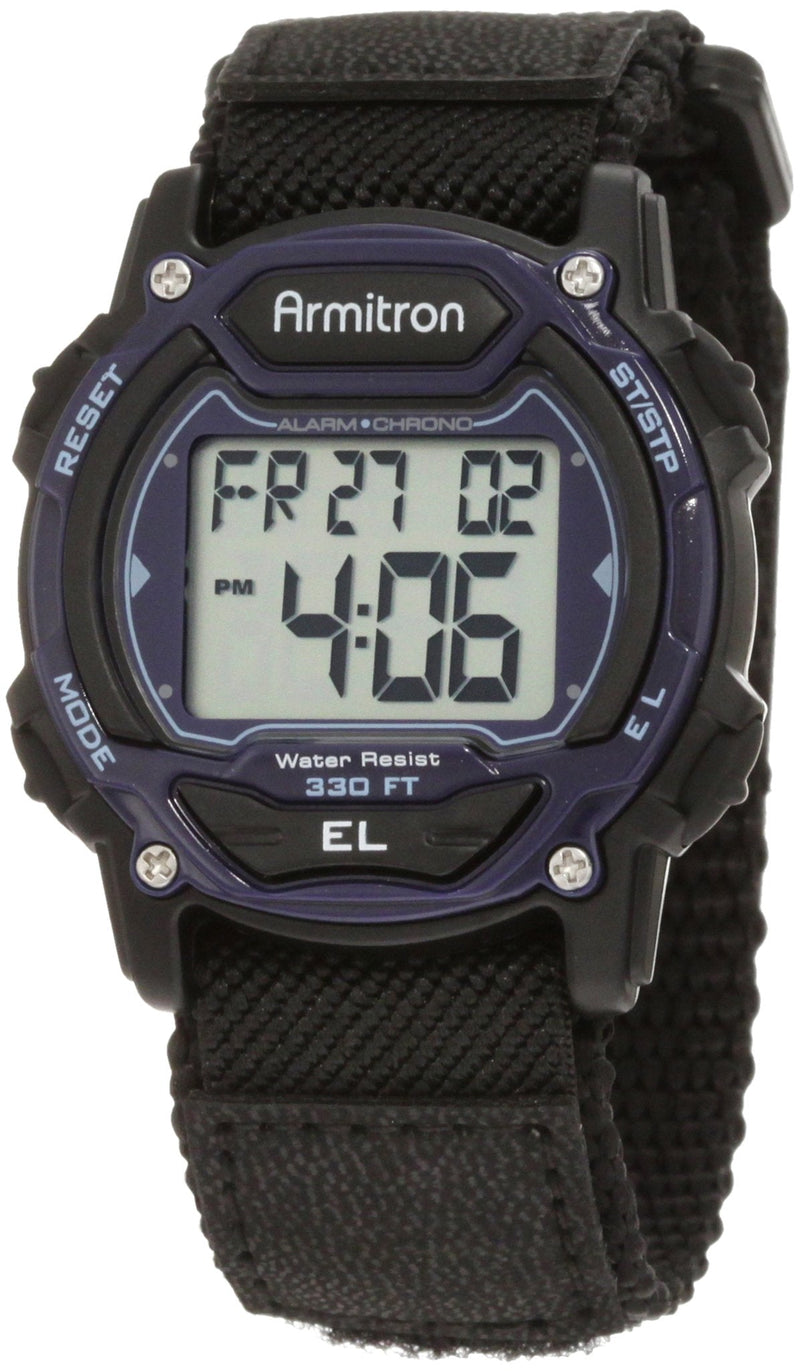 Armitron Sport Unisex Digital Chronograph Nylon Strap Watch, 45-7004 Blue - BeesActive Australia
