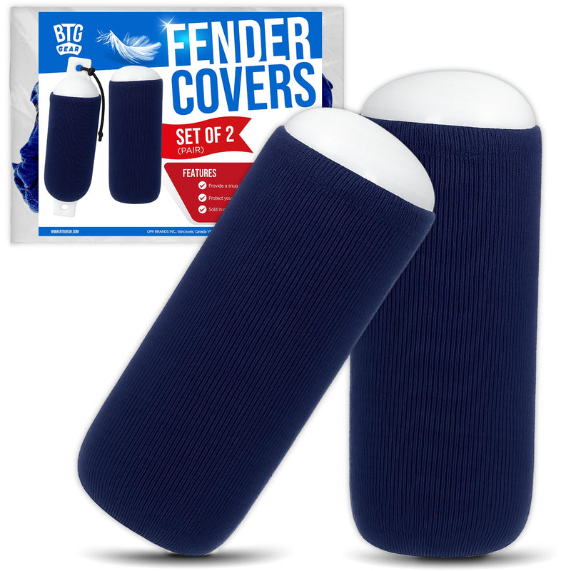 HTM-1/ HTM-2/HTM-3 Hole in The Middle Marine Fleece Boat Fenders Bumpers Covers/Socks (Navy Blue) HTM-2 (8"x20") - TWO PACK - BeesActive Australia