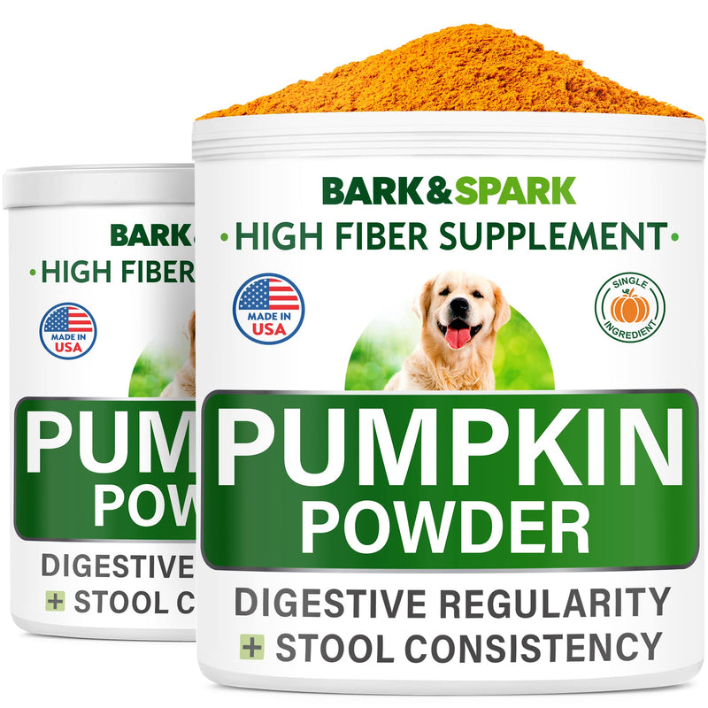 Pumpkin for Dogs - 16.2oz Powdered Fiber Supplement and Stool Softener - Treat Diarrhea, Constipation, Upset Stomach, Food Sensitivity - Improve Digestion - Made in USA 16.2 oz (Pack of 2) Pumpkin Powder