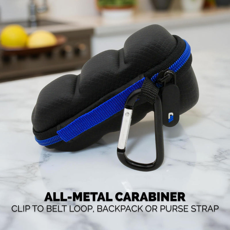 CASEMATIX Asthma Inhaler Travel Case with Lanyard and Clip-on Keychain Carabiner, Includes Inhaler Holder Case Only, Black - BeesActive Australia