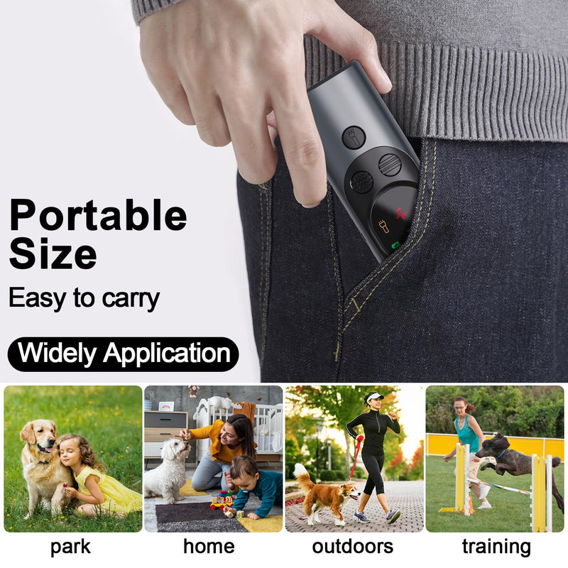 AICase Anti Barking Device,Dog Barking Control Devices,Rechargeable Ultrasonic Dog Bark Deterrent up to 16.4 Ft Effective Control Range Safe for Human & Dogs Portable Indoor & Outdoor