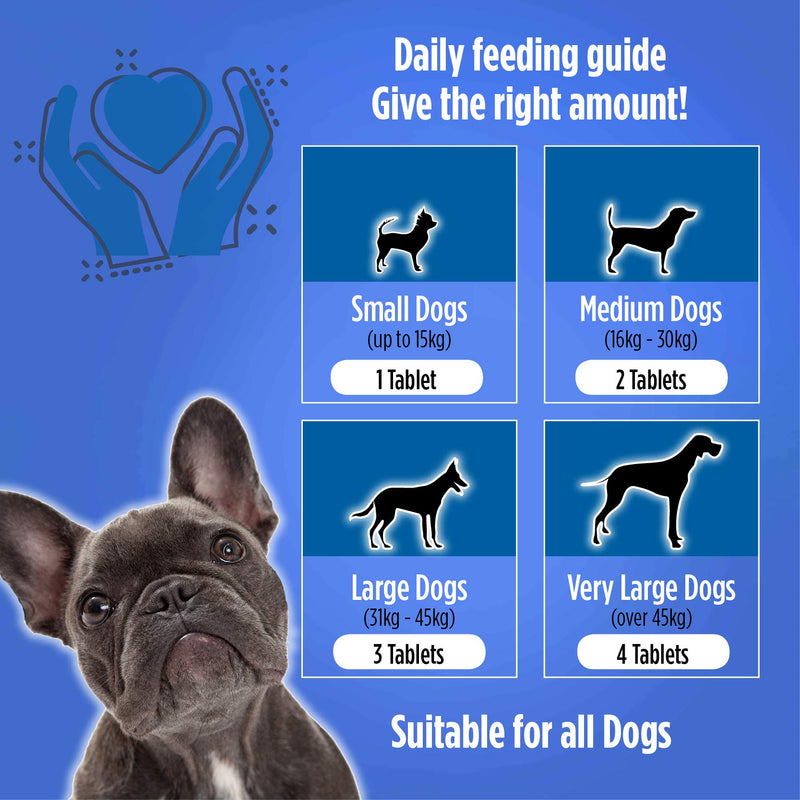 Relax Dog Calming Tablets, Natural Anxiety Relief Supplement for Stressed or Nervous Dogs, Supports Healthy Brain Function & Hormone Balance, Vet-Trusted, UK-Made, 120 Tablets