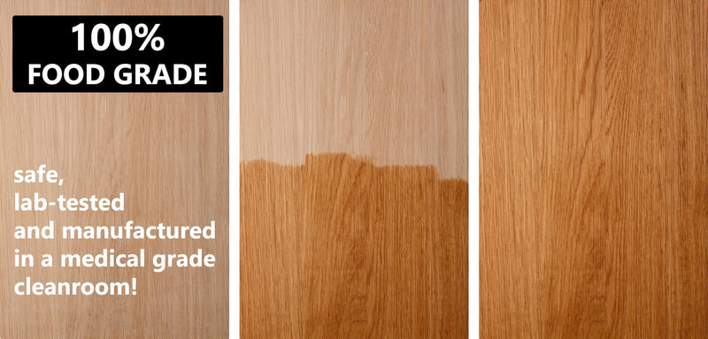 Food Grade Mineral Oil - 8.45 fl oz - suitable for wood and bamboo countertops, cutting boards and butcher blocks, stainless steel, stone and more - tasteless and odourless, no additives - BeesActive Australia
