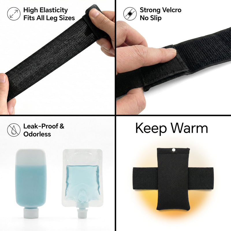 20 Pcs Urine Test Complete Kit - 10 Urine Temperature Strips, 2 Slim HDPE Bottles, 4 Disposable Water Bags, Hi-Stretch Hidden Strap & Foldable Funnel，Urine Bottle Kit Test Practice at Home