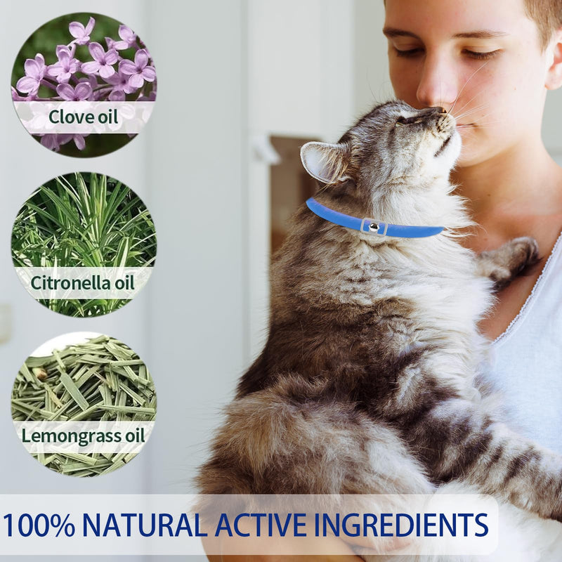 Wisebom Calming Collar for Cats 3Pcs, Natural Lavender Calming Collar Safe Waterproof Pheromones Cat Collars Adjustable Calming Collar Calming Cat Collar - BeesActive Australia