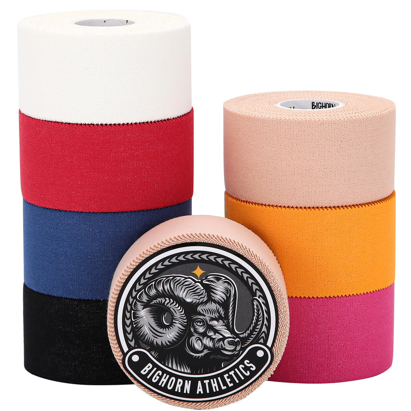 Bighorn Athletics Sports Tape | EZ-Tear Nude Athletic Tape for Wrist, Ankle & Foot Support | Zinc Oxide Infused & Latex-Free Adhesive, Breathable Cotton Fabric, 1.5-Inch x 45-Feet, 4 Rolls, Nude - BeesActive Australia