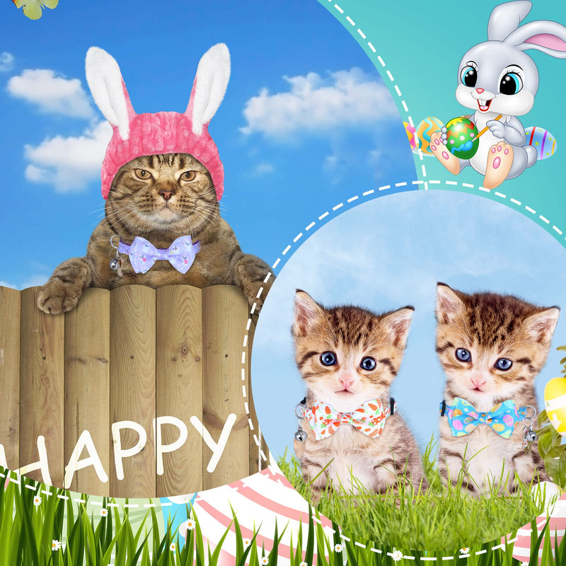 Sadnyy 9 Pcs Valentine's Day Cat Collars Holiday Cat Collars Breakaway St. Patrick's Day Cat Collar with Bow Tie and Bell Adjustable Easter and Safety Buckle Collars for Kitten Puppy Daily(Small) Small - BeesActive Australia