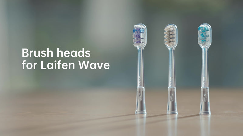 Laifen Cushioned Toothbrush Heads 6 Pack, New 2025 Version Replacement Heads Compatible with Wave/Wave Special Electric Toothbrush (Super-Clean) Super-clean 6 Count (Pack of 1)