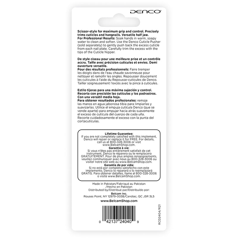 Denco 3-1/4" Scissor Style Cuticle Nipper, 2404N - BeesActive Australia