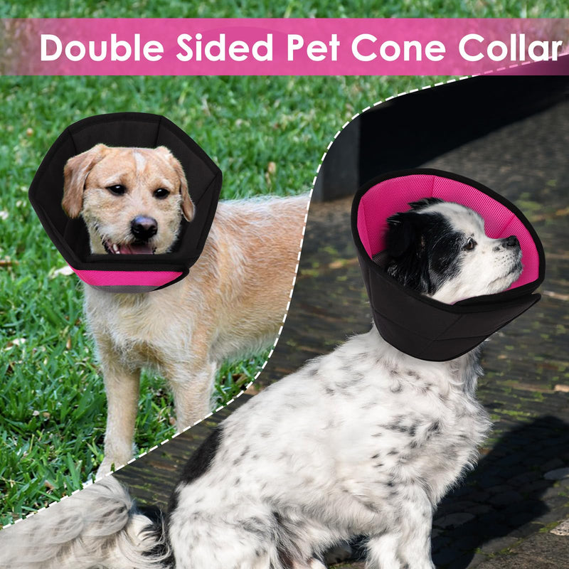 CITÉTOILE Neck collar for dogs, comfortable protective measures, protective collar for dogs, adjustable dog collar, prevention of bite and neck collar lick wounds, pink grey, M pink + grey - BeesActive Australia