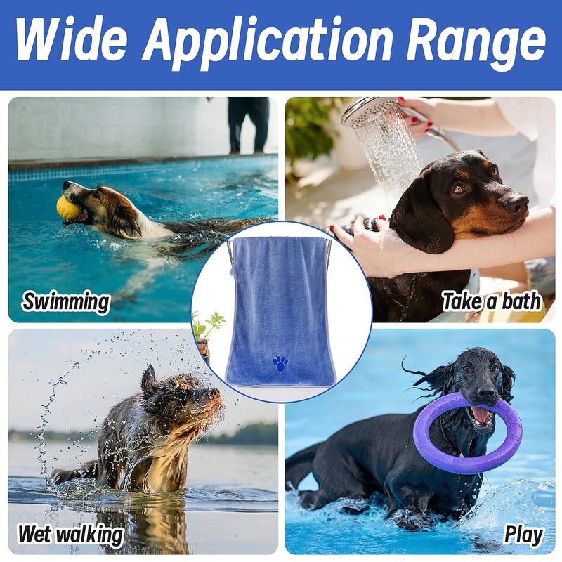 QYRDBGY Dog Towel, Pack of 3 Dog Towels 75 x 35 cm Microfibre Dog Towel Extra Absorbent Dog Towels for Small Medium Large Dogs or Other Pets - BeesActive Australia