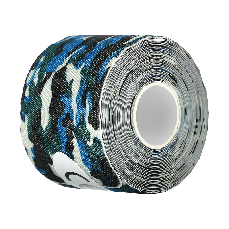 Heali Kinesiology Tape with Magnesium and Menthol, 20 Pcs Precut Strips, K Tape Roll, Knees, for Physical Therapy, Sports, Muscles and Joints, Water Resistant, White with Blue Camo 1-Pack - BeesActive Australia