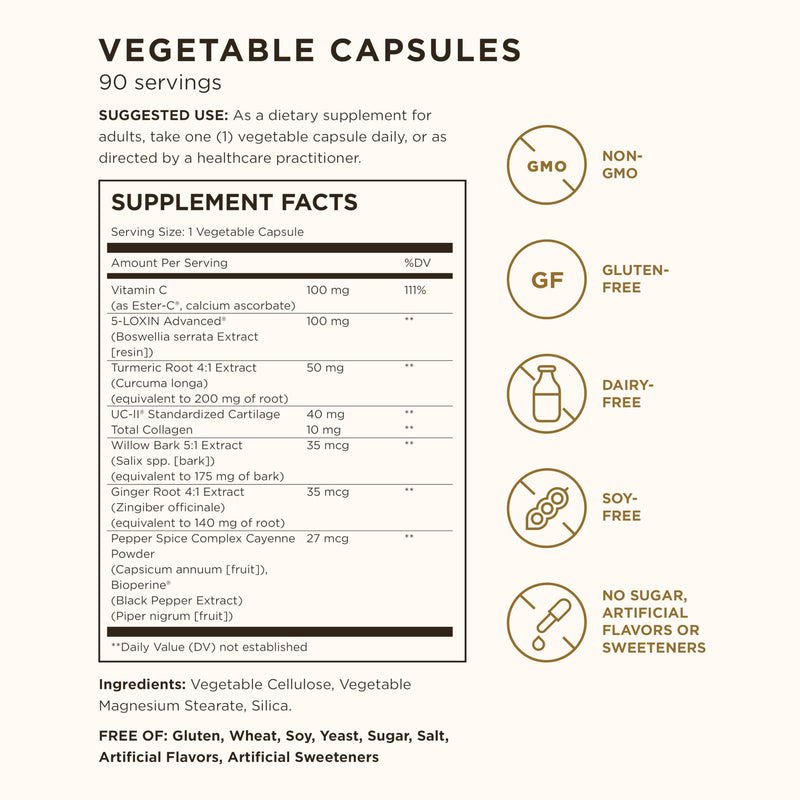 Solgar No. 7, Joint Support & Comfort, 90 Vegetable Capsules | Increased Mobility & Flexibility, Gluten-Free, Dairy-Free, Non-GMO - 90 Servings 90 Count (Pack of 1)
