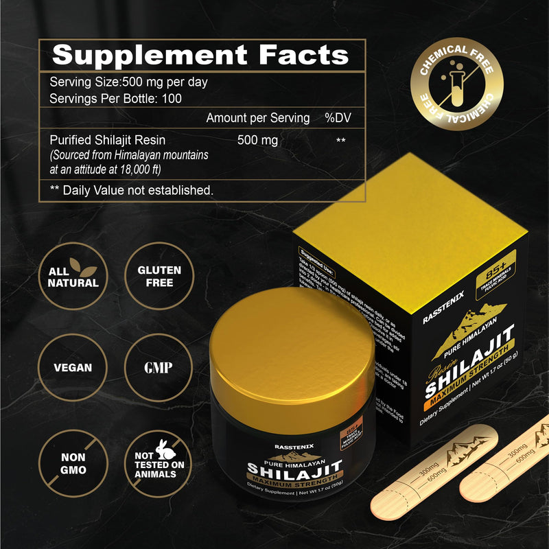 Shilajit - Pure Himalayan Organic Shilajit Resin for Energy, Maximum Potency, Mental Clarity and Immunity - 85+ Natural Trace Minerals & Fulvic Acid - Natural Shilajit Resin for Men and Women - BeesActive Australia