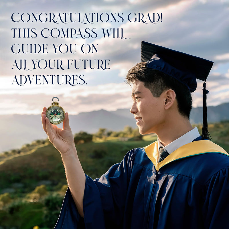 The Dream Chaser Compass - Go Confidently -2026 Unique Graduation Gifts for Him, College, High School, Cool Birthday Gift Idea for Son, Boys, Motivational Greeting Card Included Dream Chaser - Dear Son