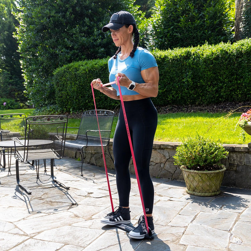 Serious Steel Fitness 37" Resistance Training Bands (Portable Exercise Band System Training Bands- Great for Individuals Looking for Tension Throughout The Exercise) #2 Red (10-50 lbs.) 37" - BeesActive Australia