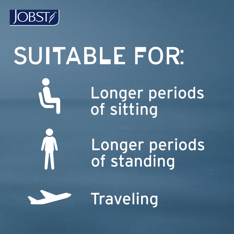 JOBST ACTIVA Athletic 8-15 mmHg Compression Socks Knee High, Closed Toe Black Large