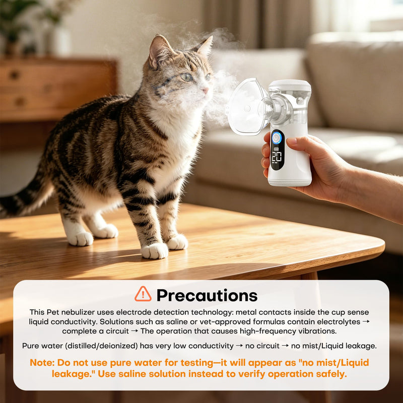 Cat and Dog Nebulizer-Low-Noise Respiratory Inhaler for Pet Breathing Problems, Ideal for Small to Medium Pets