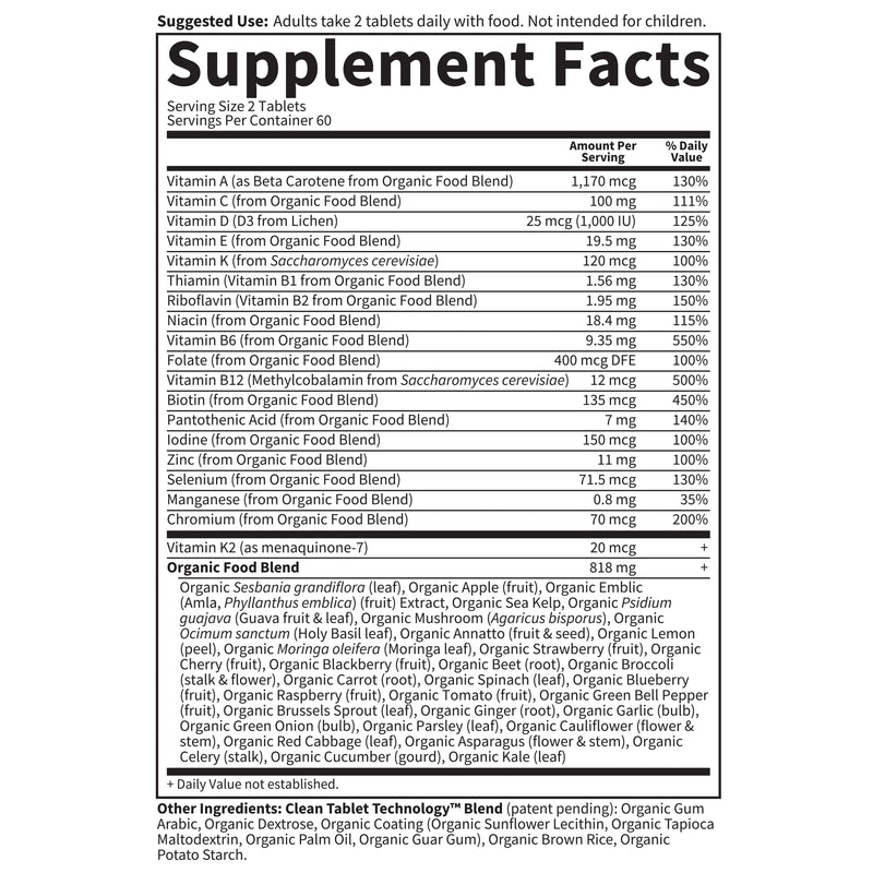 Garden of Life Organics Whole Food Multivitamin for Men, 120 Tablets, Vegan Mens Vitamins and Minerals for Health and Well-Being, Certified Organic Vegan Multi | Prostate Support, B12 & Vitamins - Vegan Daily Whole Food Multivitamin, Non-GMO, Certified...