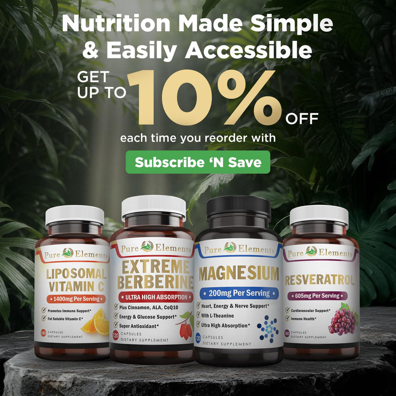 Pure O Elements Liposomal Vitamin C Capsules 180 Count High Absorption | Pure vitamin C, liposomal delivery, 1400 mg - non-GMO, soy free, gluten free, 180 capsules for daily antioxidant support.