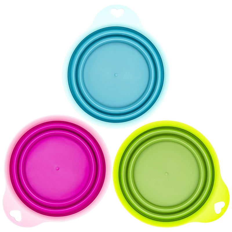 Southern Homewares Collapsible Silicone Pet Bowl Travel Set 3 Piece for Home Pets Water Feed Dorms Camping, SH-10152 - BeesActive Australia
