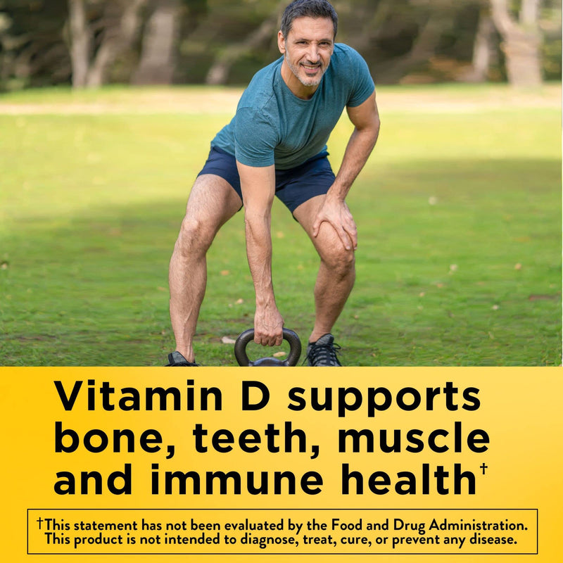 Nature Made Vitamin D3 K2, 5000 IU (125 mcg) Vitamin D, Dietary Supplement for Bone, Teeth, Muscle and Immune Health Support, 30 Softgels, 30 Day Supply Unflavored 30 Count (Pack of 1) - BeesActive Australia