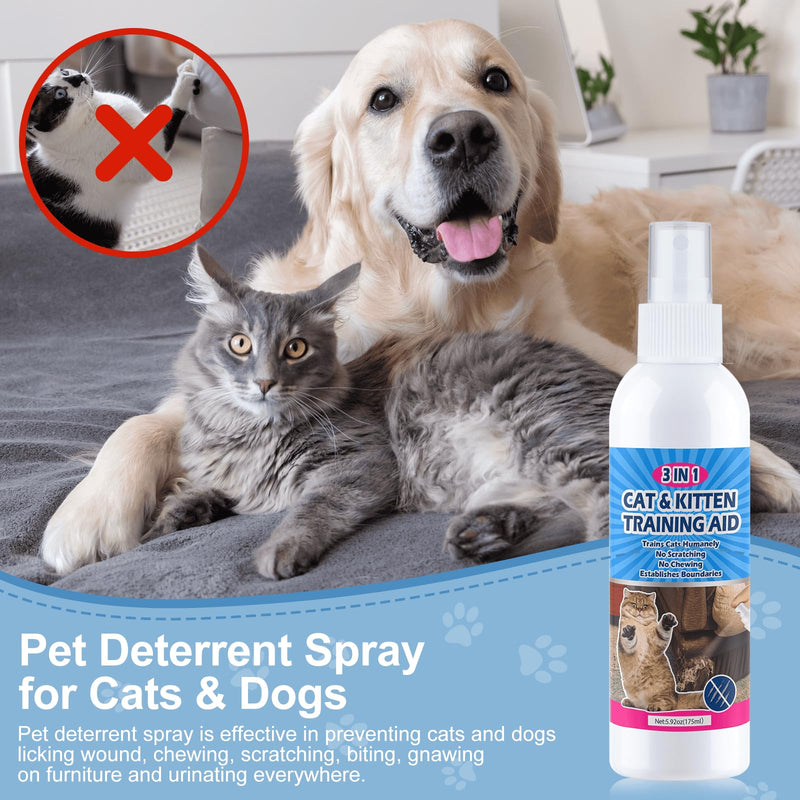 Cat Deterrent Spray. 175ML Cat Repellent Indoor for Cat and Kitten. Cat Scratch Furniture Protector. Effective Cat Repellent Spray Training Aid for Furniture, Curtains, Sofas, Indoor & Outdoor. pink - BeesActive Australia
