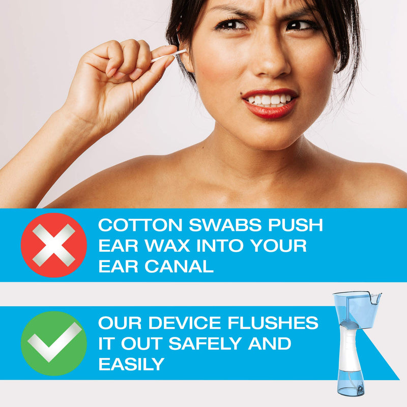 Electric Ear Wax Removal Kit by Tilcare - Rechargeable Ear Cleaning Machine for Ear Irrigation - Complete Ear Flush Kit for Adults & Kids - Ear Lavage System with Otoscope, Microfibre Towel & 30 Tips Electric Eax Removal kit - BeesActive Australia