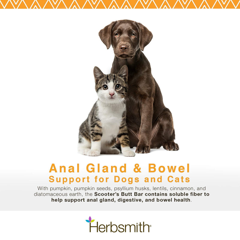 Herbsmith Scooter’s Butt Bars - Anal Gland and Bowel Support with Pumpkin Fiber for Dogs- Digestive Aid for Dogs - Dog Fiber Bars - Case of 8 Mini Bars Case Of 8 Mini Bars (For Dogs Under 30lbs) - PawsPlanet Australia