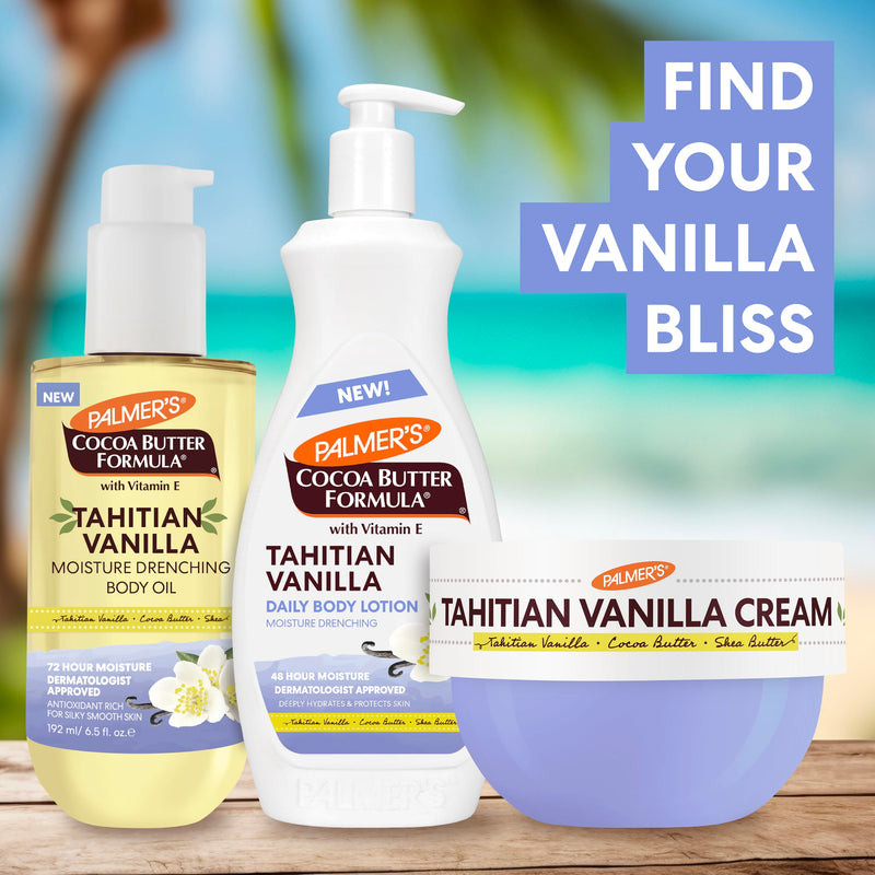 Palmer's Tahitian Vanilla Body Oil, Cocoa Butter Formula (6.5 Fl Oz) | Shea Butter & Vitamin E provide 72-hour hydration to protect, soothe dryness & soften skin. Dermatologist approved. 6.5 Fl Oz (Pack of 1)