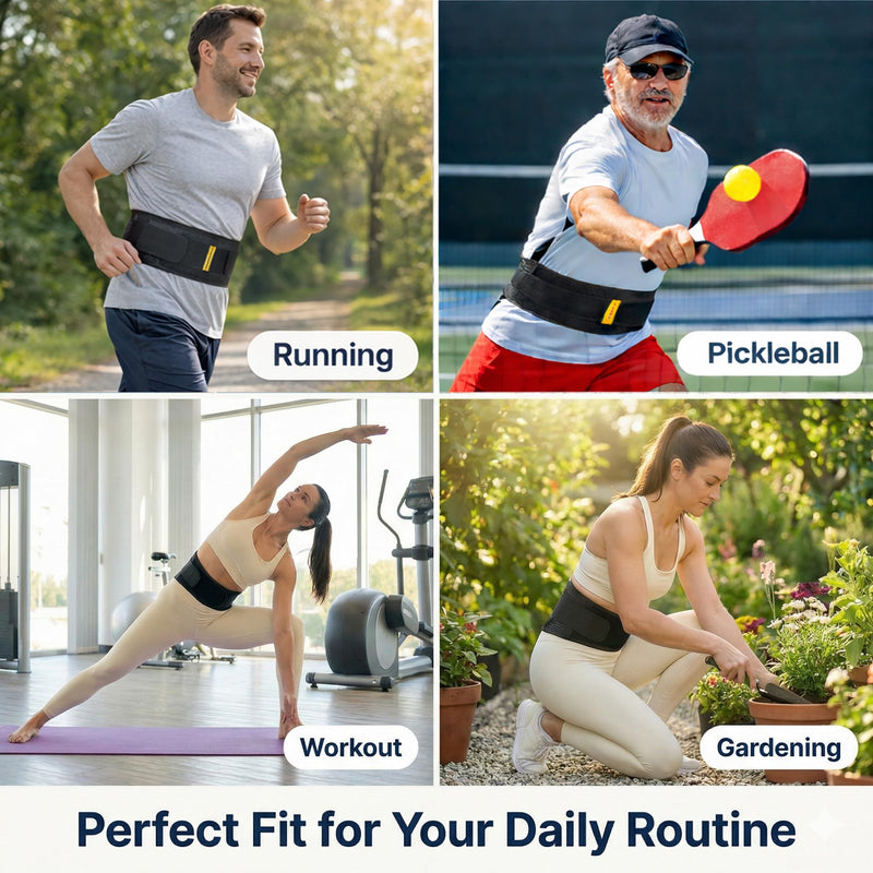 Breathable Back Brace for Lower Back Pain Relief – Lightweight 3D Air-Mesh Lumbar Support Belt with Dual-Adjust Pulley System – Ventilated Low-Profile Design for Sciatica, Herniated Disc, Driving & All-Day Wear M(Waist: 34"-43")