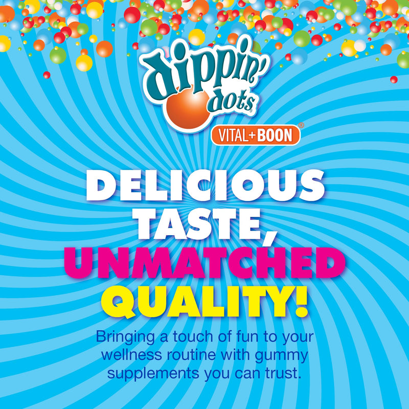 Dippin' Dots Collagen Supplements for Women, Vitamin C Gummies (60 Ct) | Strawberry Sunset Creme collagen gummies with Vitamin C support hair, skin, nails & immune health; no artificial colors. 60 Count (Pack of 1)
