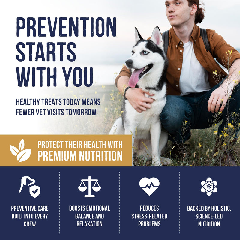 Harley & Marley Puppy Duo Function Health Chews - Soft Puppy Teething Chews with Salmon, Pumpkin, Salmon Oil & Flaxseed - Natural Treats for Growth & Healthy Teeth & Gums - 4pk (4/pk) Pack of 4