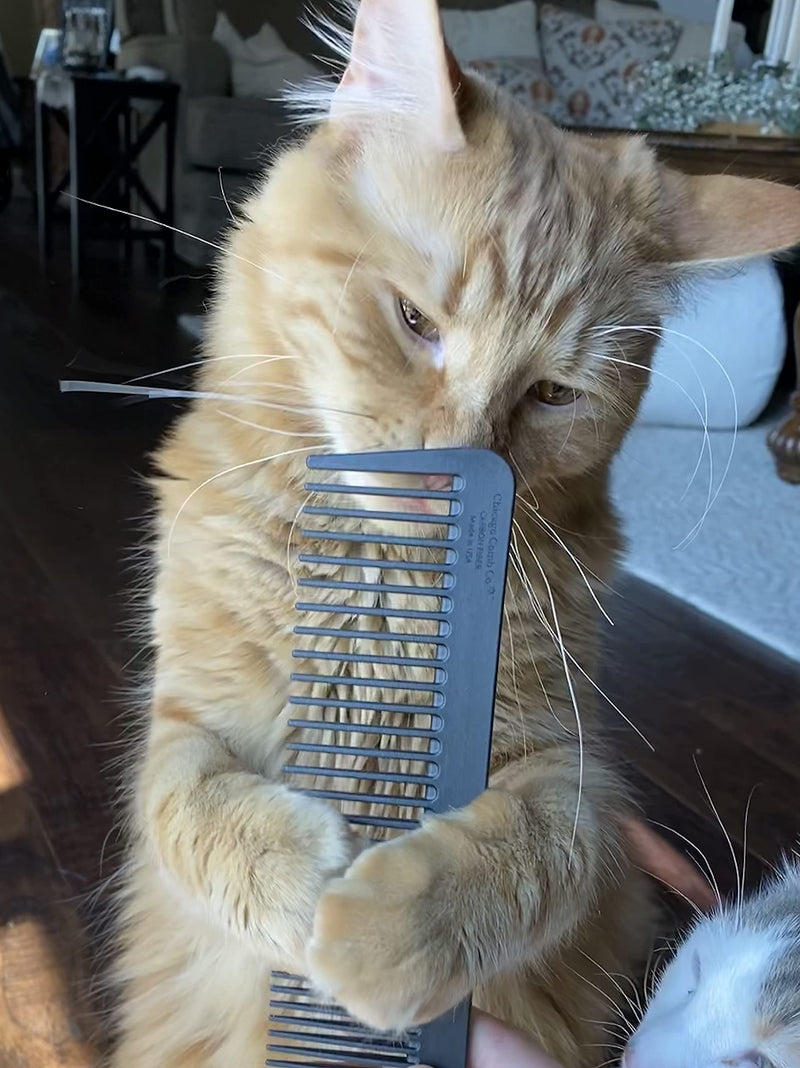 Chicago Comb No. 9 Pet, the XL Comb for Man or Beast, Carbon Fiber, Made in USA - BeesActive Australia