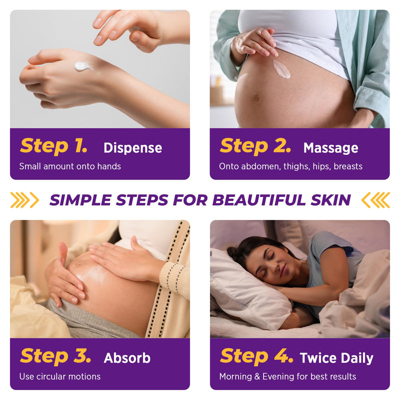 Stretch Mark Cream Prevention for Pregnancy - Maternity Cream for Stretch Marks Removal | Nourishing Formula – Prevents Stretch Marks & Improves Elasticity - 4 oz (120g) (4 oz (120g)) 4 Ounce (120g)