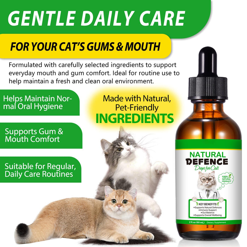 2Pack Cat Antibiotics, for Infections, Cough, & Teeth Moments, Pet Health Supplement Multivitamin Supports Allergy and Itch Relief, Herbal Supplement is Excellent for All Breeds and Ages, 2 oz*2Pack
