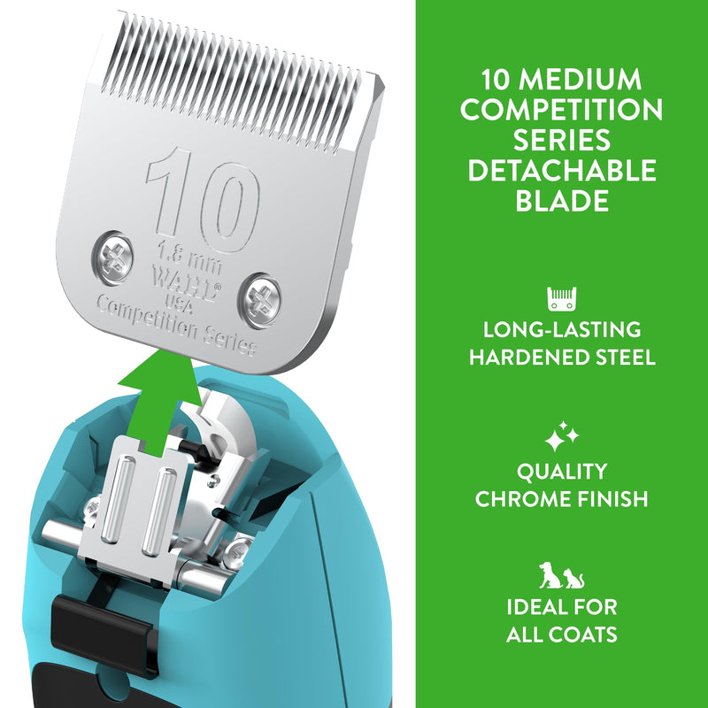 Wahl Professional Animal Competition Series Detachable Blade - 1/16-Inch Cut Length, 10 Medium (2358-100) - BeesActive Australia